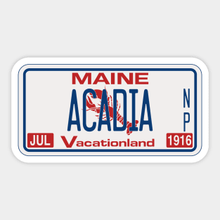 Acadia National Park license plate Sticker